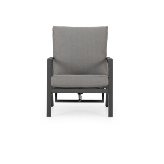 Venus Outdoor Single Recliner Chair, Gunmetal