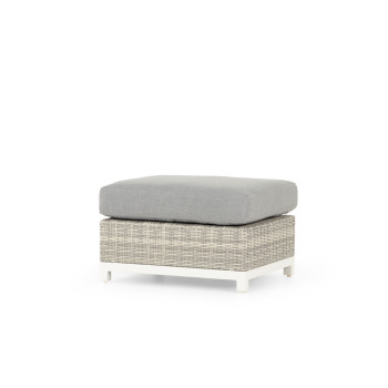 Capri Outdoor Ottoman, White