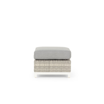 Capri Outdoor Ottoman, White
