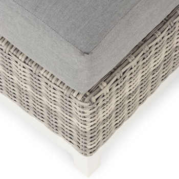 Capri Outdoor Ottoman, White