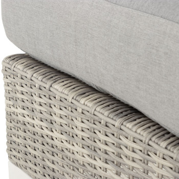 Capri Outdoor Ottoman, White