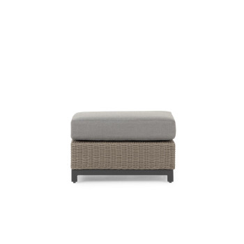 Capri Outdoor Ottoman, Gunmetal