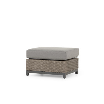 Capri Outdoor Ottoman, Gunmetal