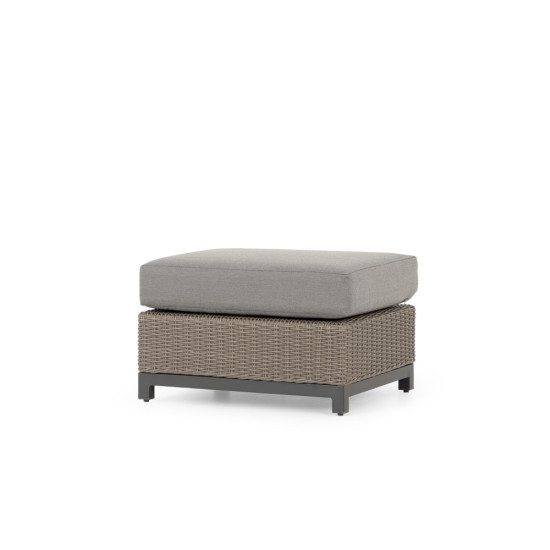 Capri Outdoor Ottoman, Gunmetal