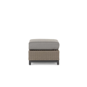 Capri Outdoor Ottoman, Gunmetal