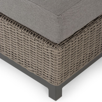 Capri Outdoor Ottoman, Gunmetal