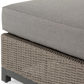 Capri Outdoor Ottoman, Gunmetal