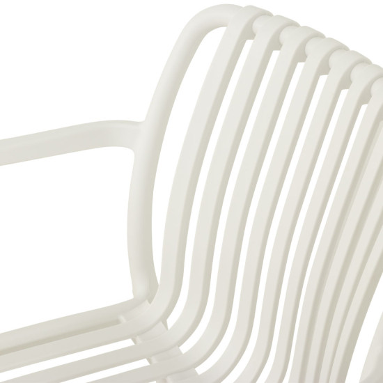 Horizon Outdoor Dining Chair With Arms, White
