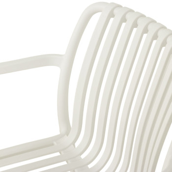Horizon Outdoor Dining Chair With Arms, White