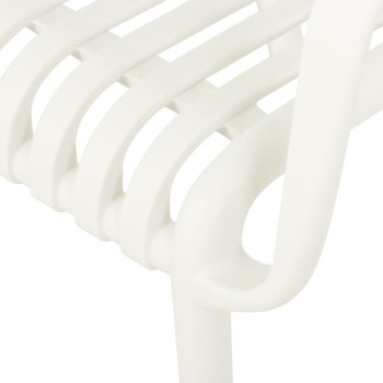 Horizon Outdoor Dining Chair With Arms, White