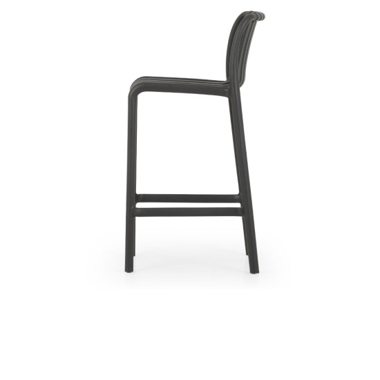 Horizon Outdoor Barstool, Gunmetal