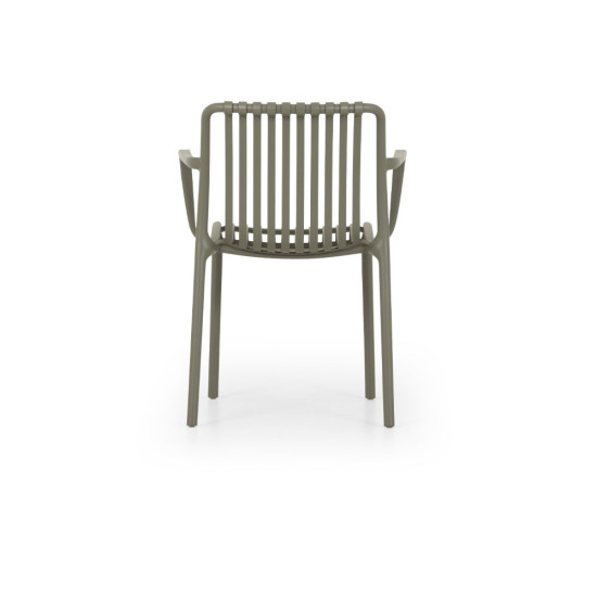 Horizon Outdoor Dining Chair With Arms, Green