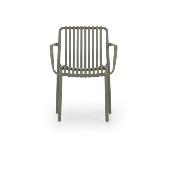 Horizon Outdoor Dining Chair With Arms, Green