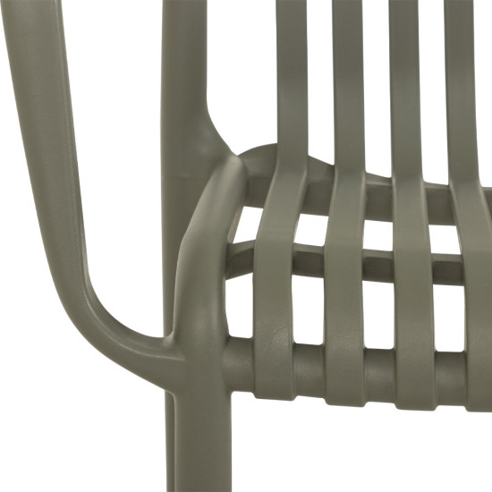 Horizon Outdoor Dining Chair With Arms, Green