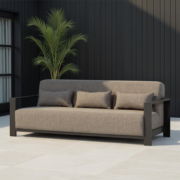 Cyprus Outdoor 3 Seater, Black