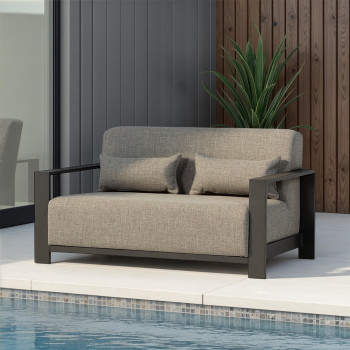 Cyprus Outdoor 2 Seater, Black