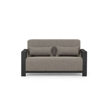 Cyprus Outdoor 2 Seater, Black