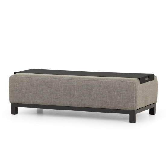 Cyprus Outdoor Coffee Table With Tray - W135, Black