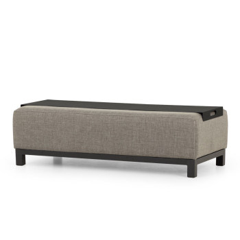 Cyprus Outdoor Coffee Table With Tray - W135, Black