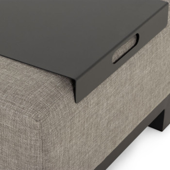 Cyprus Outdoor Coffee Table With Tray - W135, Black