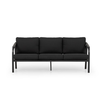 Pacific II Outdoor 3 Seater, Black