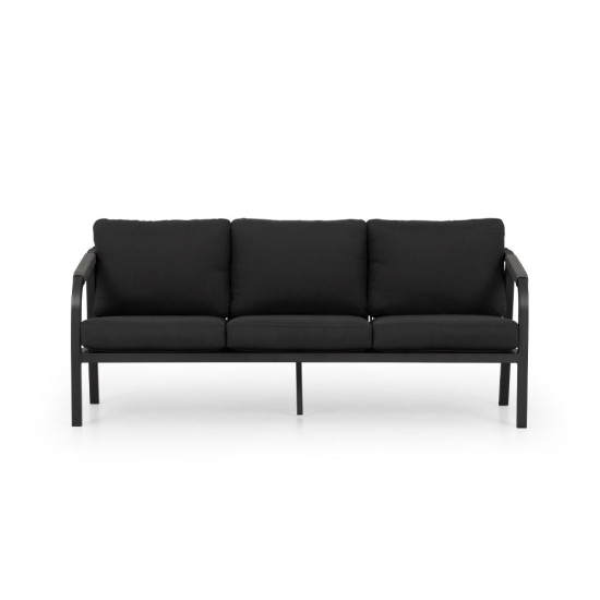 Pacific II Outdoor 3 Seater, Black