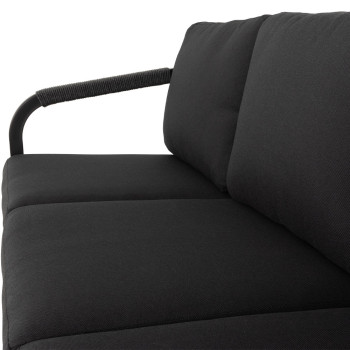 Pacific II Outdoor 3 Seater, Black