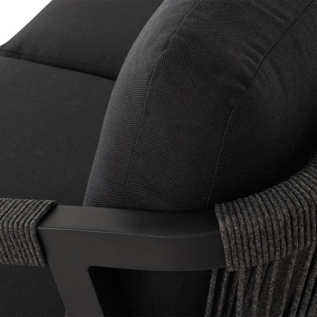 Pacific II Outdoor 2 Seater, Black