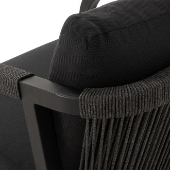 Pacific II Outdoor One Seater, Black