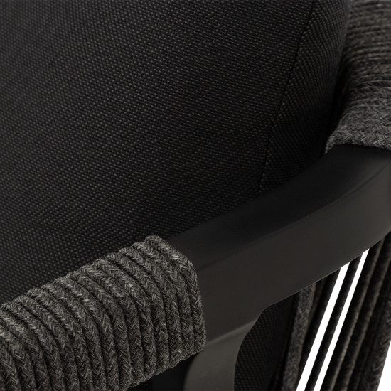Pacific II Outdoor Bar Chair - W60, Black