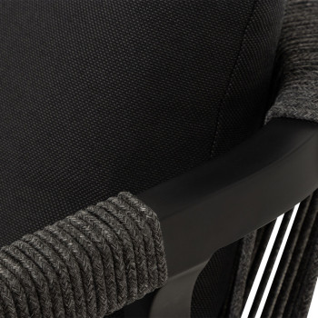 Pacific II Outdoor Bar Chair - W60, Black