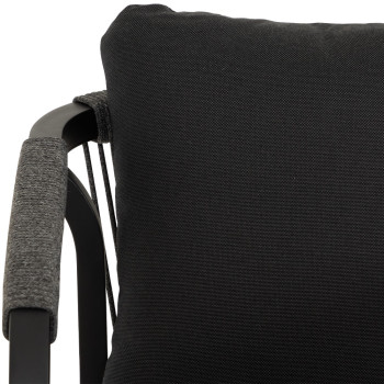 Pacific II Outdoor Bar Chair - W60, Black