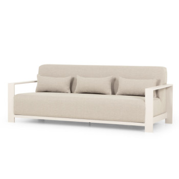 Cyprus Outdoor 3 Seater, White