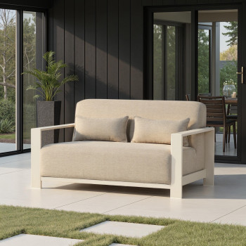 Cyprus Outdoor 2 Seater, White