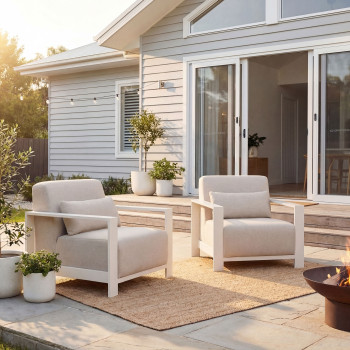 Cyprus Outdoor One Seater, White