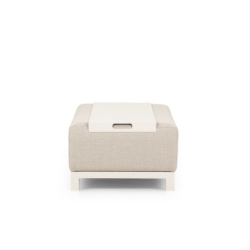 Cyprus Outdoor Coffee Table With Tray - W135, White
