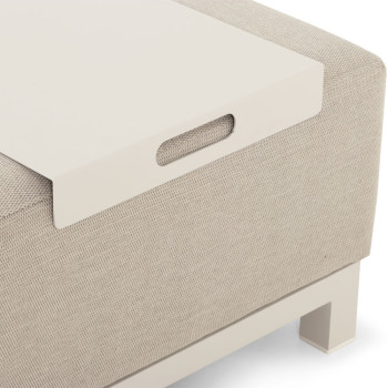 Cyprus Outdoor Coffee Table With Tray - W135, White