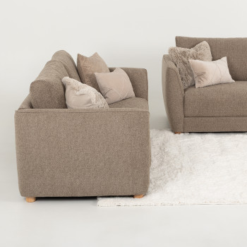Katrina 2 Seater Sofa, Light Brown