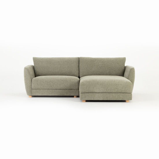 Katrina Right Hand Facing Chaise Sofa, Green