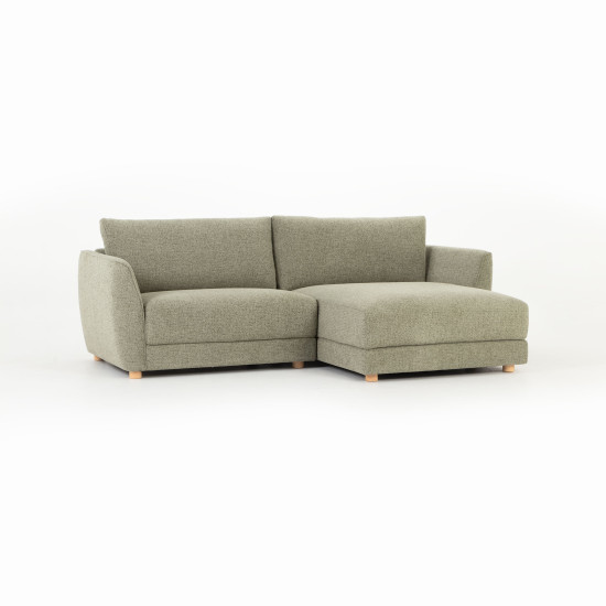 Katrina Right Hand Facing Chaise Sofa, Green