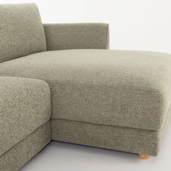 Katrina Right Hand Facing Chaise Sofa, Green
