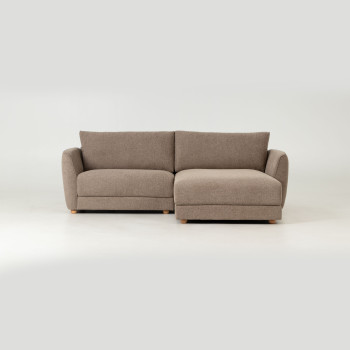 Katrina Right Hand Facing Chaise Sofa, Light Brown