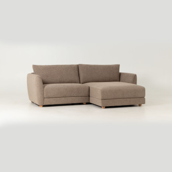 Katrina Right Hand Facing Chaise Sofa, Light Brown