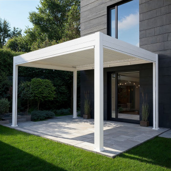 Shadestyle Louvre Roof System - 3 x 4m, White