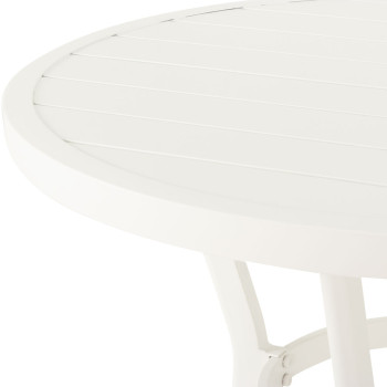 Venus Outdoor Round Bar Table - W90, White