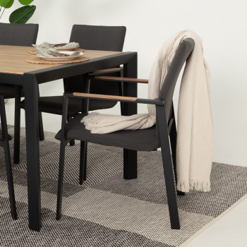 Isola Outdoor Dining Chair, Black