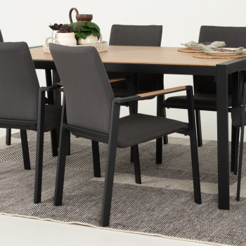 Isola Outdoor Dining Chair, Black