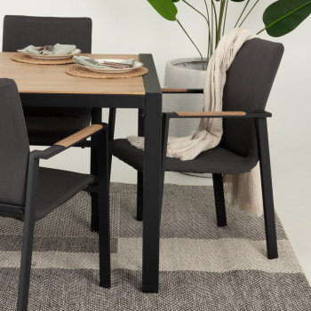 Isola Outdoor Dining Chair, Black