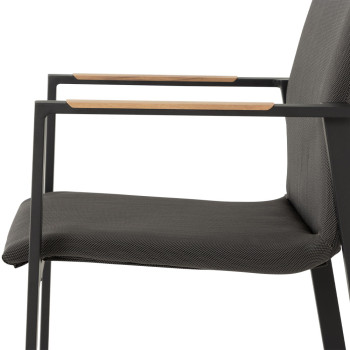 Isola Outdoor Dining Chair, Black