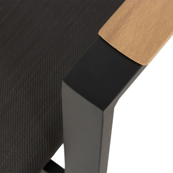 Isola Outdoor Dining Chair, Black